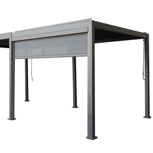 Heavy-Duty Aluminium Pergola with Louvred Roof - 6x3m