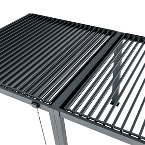 Heavy-Duty Aluminium Pergola with Louvred Roof - 6x3m