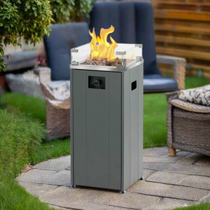 Outdoor Gas Flame Outdoor Fire Pit - Grey