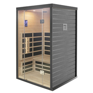 2 Person Indoor Infra-red Sauna - Black - Outdoor Living