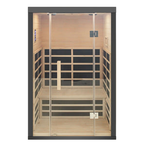 2 Person Indoor Infra-red Sauna - Black - Outdoor Living