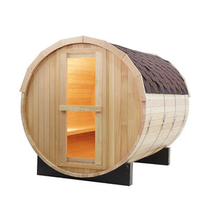 4-Person Outdoor Barrel Sauna - Outdoor Living