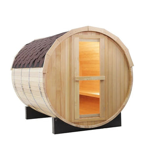 4-Person Outdoor Barrel Sauna - Outdoor Living