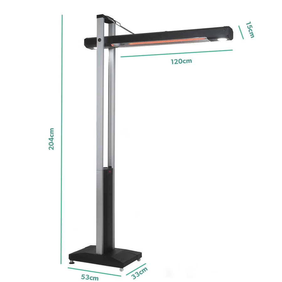 Outdoor Freestanding Electric Patio Heater with 5 Heat Settings